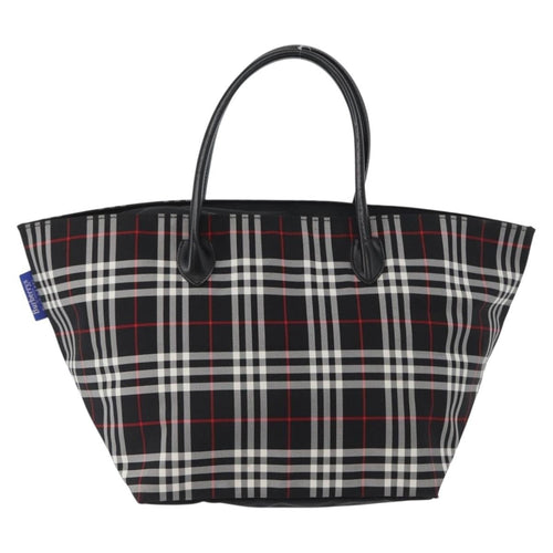 Burberry Nova Check Handbag Nylon Black Nylon Handbag (Authentic Pre-Loved)