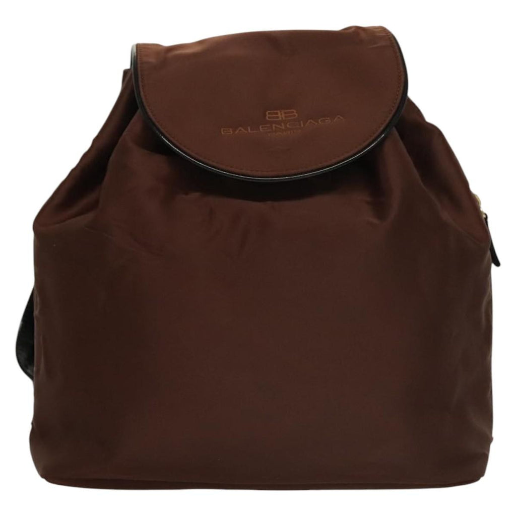 Balenciaga Vintage Backpack Nylon Brown Nylon Backpack Bag (Authentic Pre-Loved)