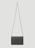 Gucci Dionysus GG Mini Shoulder Bag Cotton Black Denim Handbag Purse Italy NEW