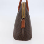 Celine Vintage Macadam Handbag Canvas Brown Canvas Handbag (Authentic Pre-Loved)
