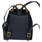 Gucci Gucci Bamboo Backpack Daim Navy Suede Backpack Bag (Authentic Pre-Loved)