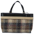 Burberry Nova Check Handbag Wool Beige Wool Handbag (Authentic Pre-Loved)
