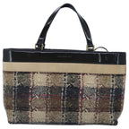 Burberry Nova Check Handbag Wool Beige Wool Handbag (Authentic Pre-Loved)