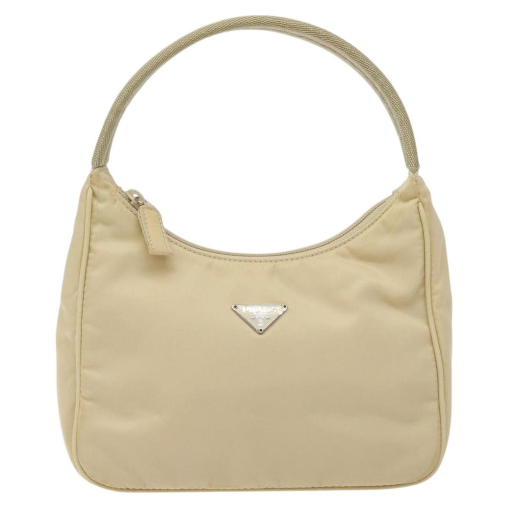 Prada Hobo Tessuto Beige Nylon Handbag (Authentic Pre-Loved)