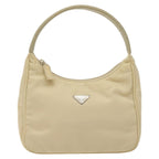 Prada Hobo Tessuto Beige Nylon Handbag (Authentic Pre-Loved)