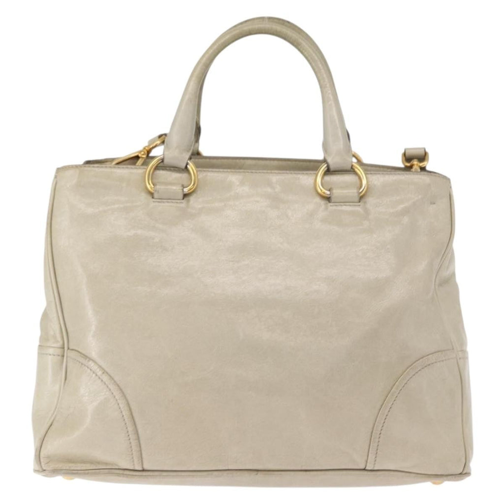Prada Tote Vitello Daino Vitello Daino Beige Leather Handbag (Authentic Pre-Loved)