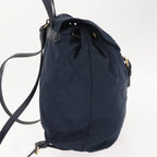 Prada Buckle Backpack Quilted Tessuto Navy Nylon Backpack Bag (Authentic Pre-Loved)