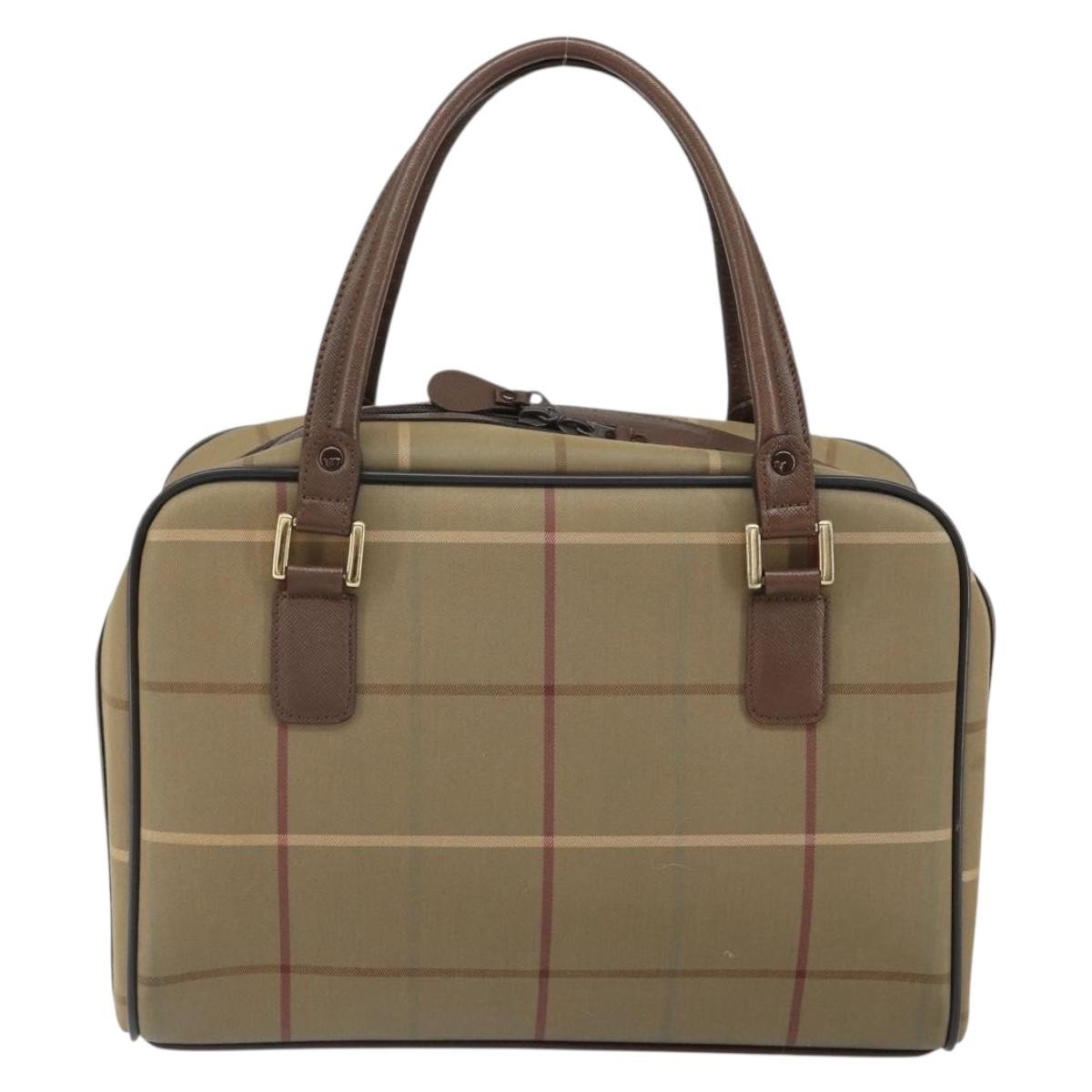 Burberry Nova Check Handbag Nova Check Canvas Brown Canvas Handbag (Authentic Pre-Loved)