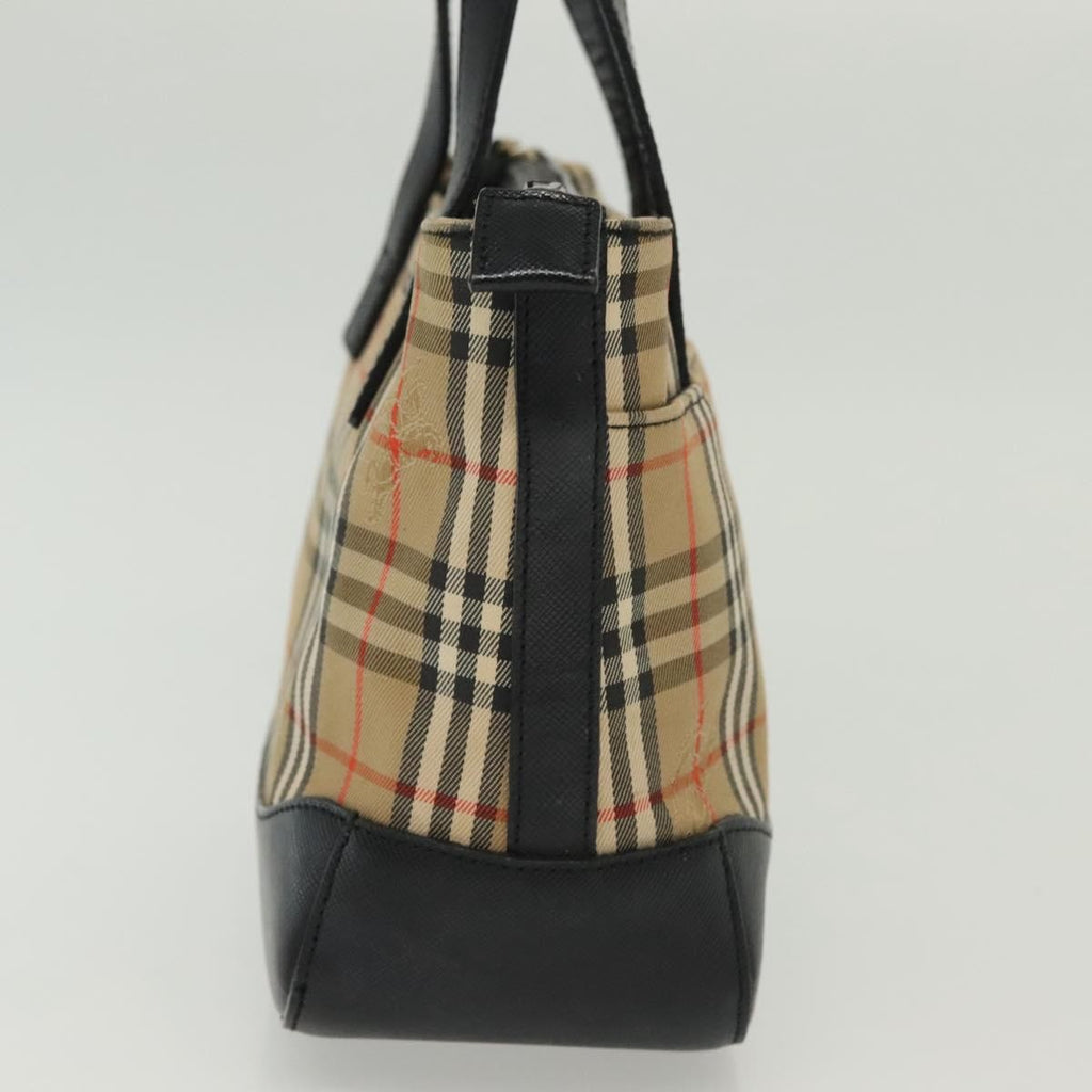 Burberry Nova Handbag Check Pattern Beige Canvas Bag (Authentic Pre-Loved)