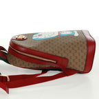 Gucci Doraemon Zip Backpack Printed Mini Gg Coated Canvas Beige Canvas Backpack Bag (Authentic Pre-Loved)