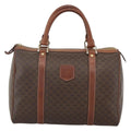 Celine Macadam Handbag Macadam With Leather Brown Canvas Handbag (Authentic Pre-Loved)