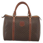 Celine Macadam Handbag Macadam With Leather Brown Canvas Handbag (Authentic Pre-Loved)