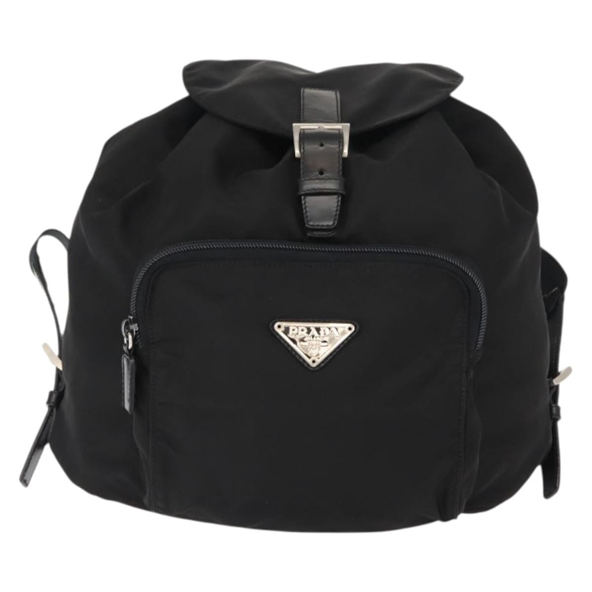 Prada Front Pocket Backpack Tessuto Black Nylon Backpack Bag (Authentic Pre-Loved)