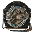 Mary Frances Ready To Ride Horse Black Beaded Crossbody Handbag Evening Bag New