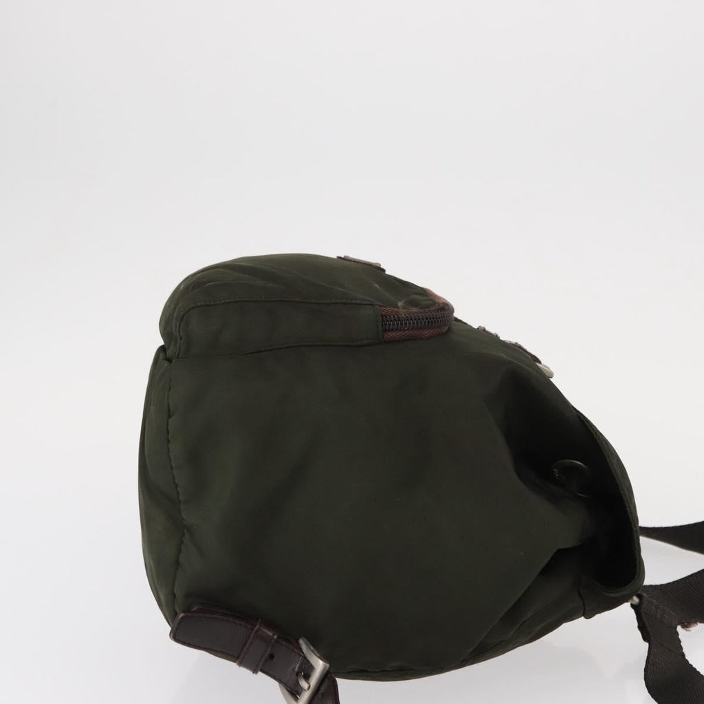 Prada Front Pocket Backpack Tessuto Khaki Nylon Backpack Bag (Authentic Pre-Loved)