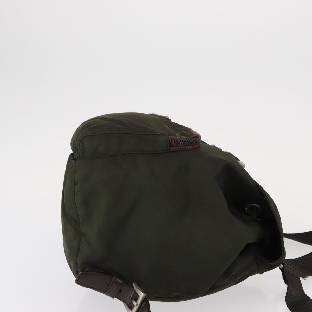 Prada Front Pocket Backpack Tessuto Khaki Nylon Backpack Bag (Authentic Pre-Loved)