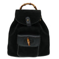 Gucci Gucci Bamboo Backpack Daim Black Suede Backpack Bag (Authentic Pre-Loved)