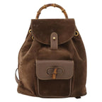 Gucci Gucci Bamboo Backpack Daim Brown Suede Backpack Bag (Authentic Pre-Loved)