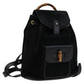 Gucci Gucci Bamboo Backpack Daim Black Suede Backpack Bag (Authentic Pre-Loved)