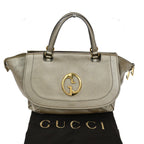 Gucci 1973 Top Handle Bag Leather Gold Leather Handbag (Pre-Loved)