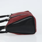 Prada Vintage Zip Handbag Tessuto Burgundy Nylon Handbag (Authentic Pre-Loved)