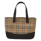 Burberry Nova Check Handbag Nova Check Canvas And Leather Beige Canvas Handbag (Authentic Pre-Loved)