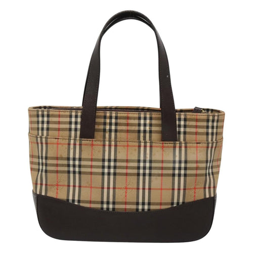 Burberry Nova Check Handbag Nova Check Canvas And Leather Beige Canvas Handbag (Authentic Pre-Loved)