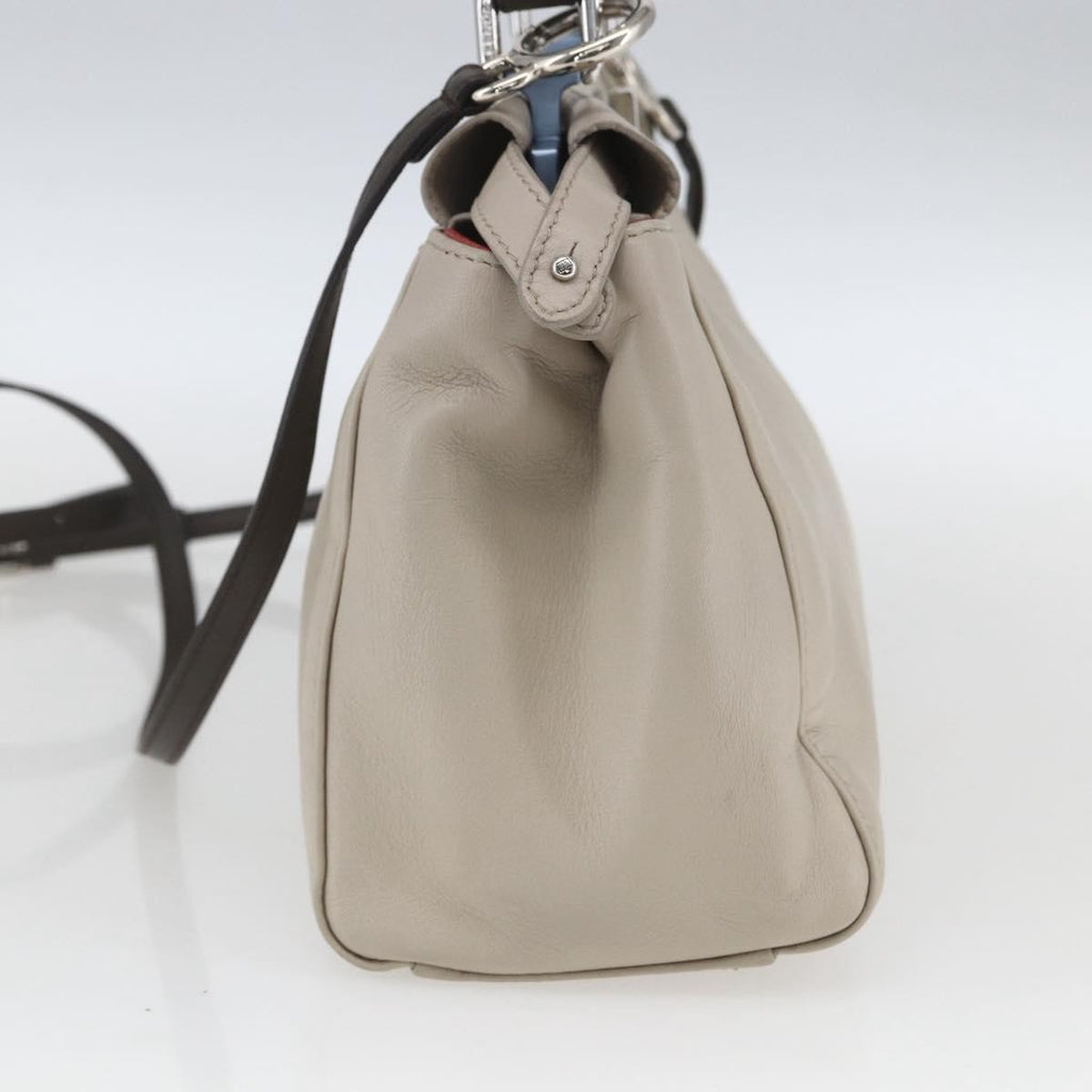 Fendi Peekaboo Bag Leather Beige Leather Handbag (Authentic Pre-Loved)