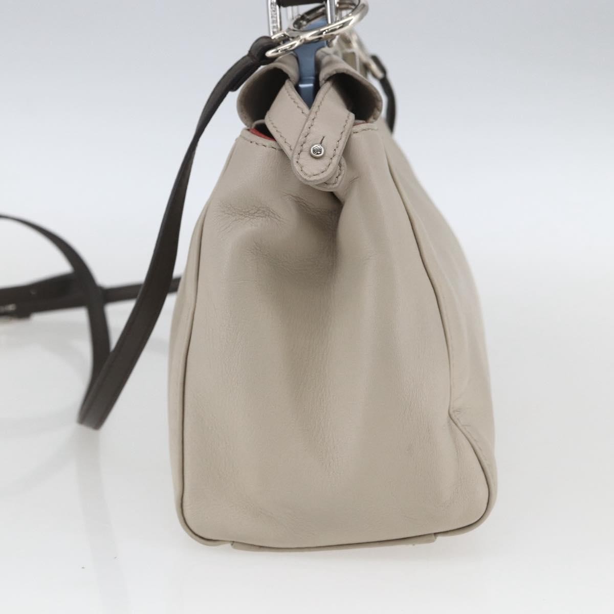 Fendi Peekaboo Bag Leather Beige Leather Handbag (Authentic Pre-Loved)