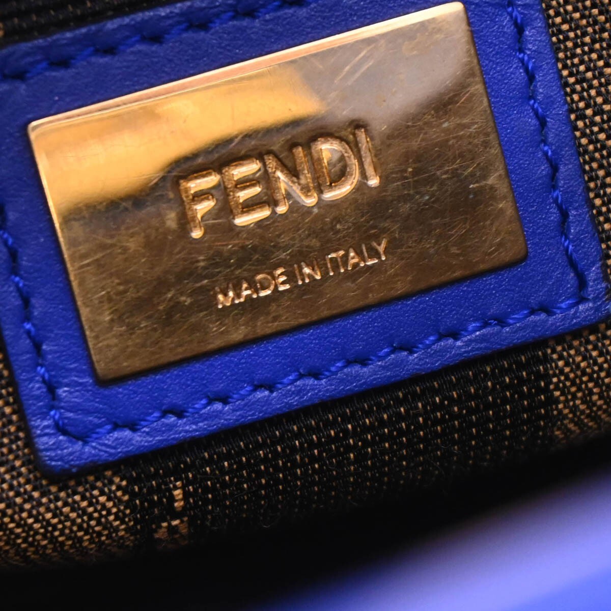 Fendi Peekaboo Bag Soft Leather Blue Leather Handbag (Authentic Pre-Loved)