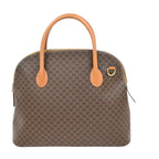 Celine Vintage Macadam Handbag Canvas And Leather Brown Canvas Handbag (Authentic Pre-Loved)