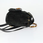 Gucci Gucci Bamboo Backpack Daim Black Suede Backpack Bag (Authentic Pre-Loved)