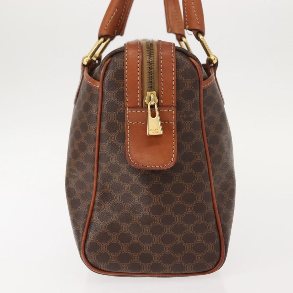 Celine Vintage Macadam Handbag Canvas And Leather Brown Canvas Handbag (Authentic Pre-Loved)