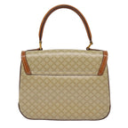 Celine Vintage Convertible Top Handle Bag Macadam Coated Canvas Beige Canvas Handbag (Authentic Pre-Loved)