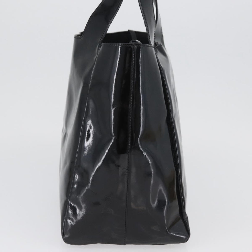 Prada Vintage Handbag Patent Leather Black Patent_Leather Handbag (Authentic Pre-Loved)