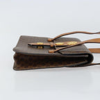 Celine Vintage Macadam Handbag Canvas And Leather Brown Canvas Handbag (Authentic Pre-Loved)
