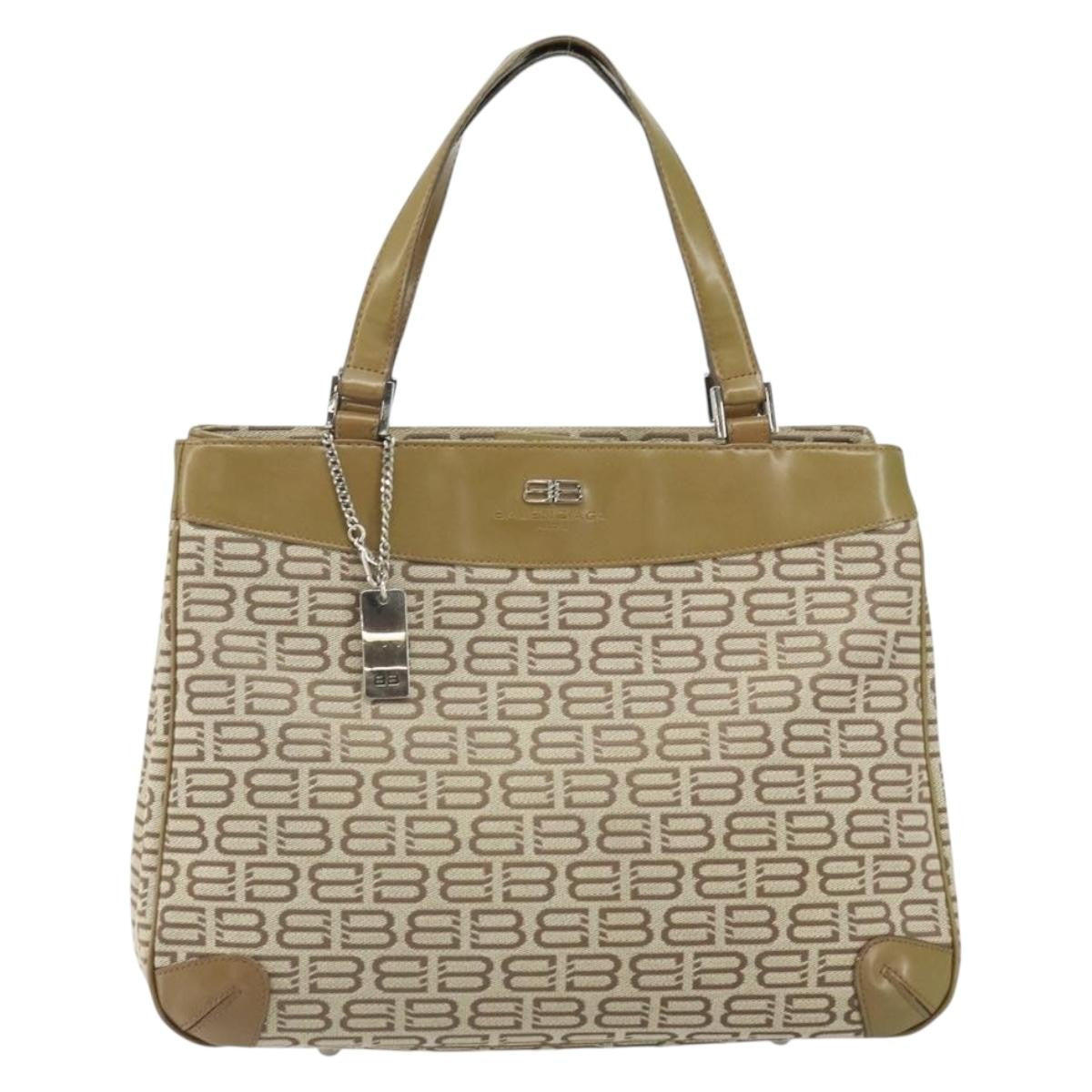 Balenciaga Vintage Handbag Canvas Beige Canvas Handbag (Authentic Pre-Loved)