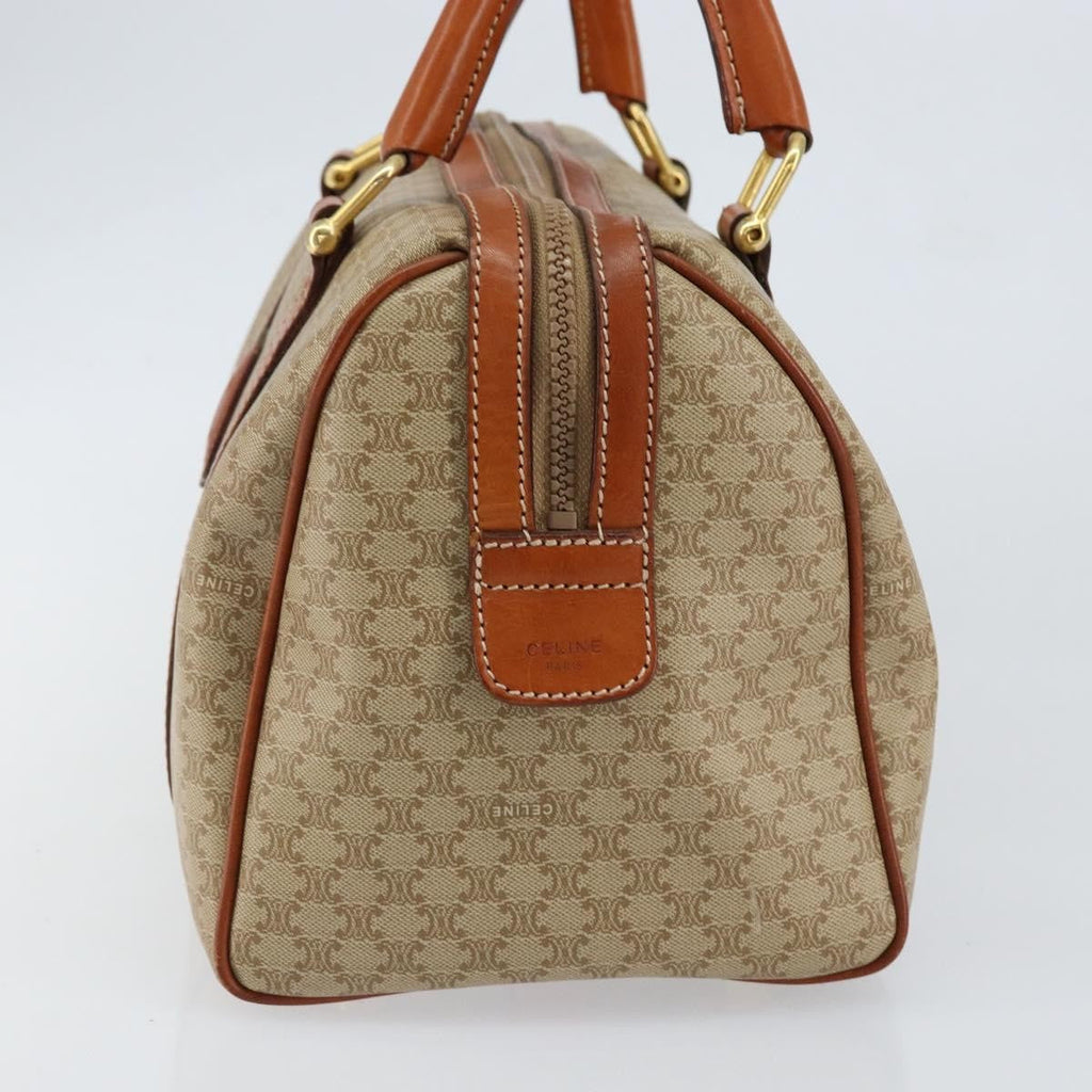 Celine Macadam Handbag Macadam With Leather Beige Pvc Handbag (Authentic Pre-Loved)