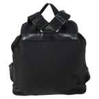 Prada Vela Double Front Pocket Backpack Tessuto With Saffiano Leather Black Nylon Backpack Bag (Authentic Pre-Loved)