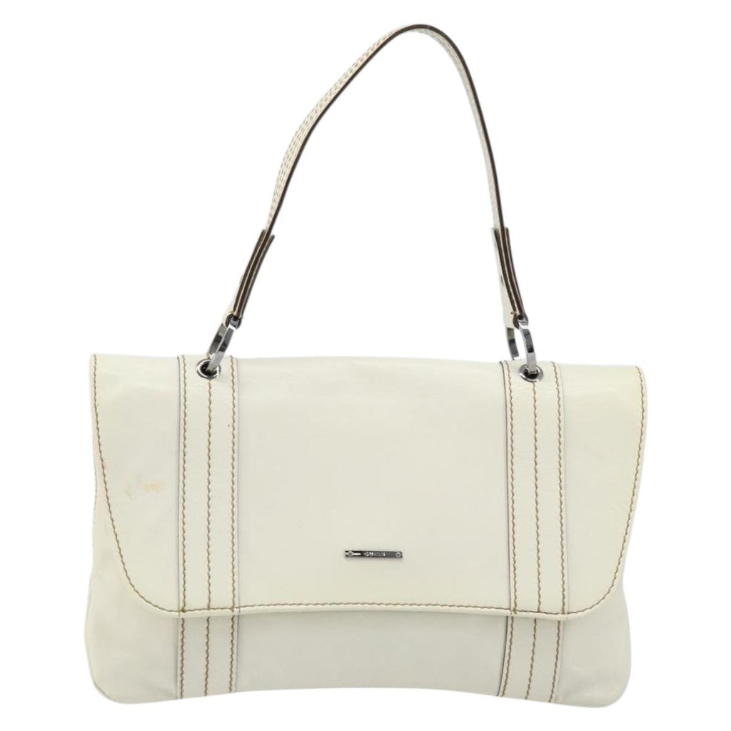 Gucci Vintage Handbag Leather White Leather Handbag (Authentic Pre-Loved)