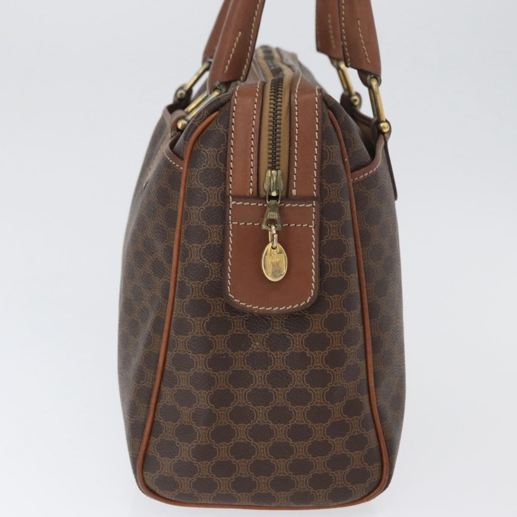 Celine Vintage Macadam Handbag Canvas And Leather Brown Canvas Handbag (Authentic Pre-Loved)
