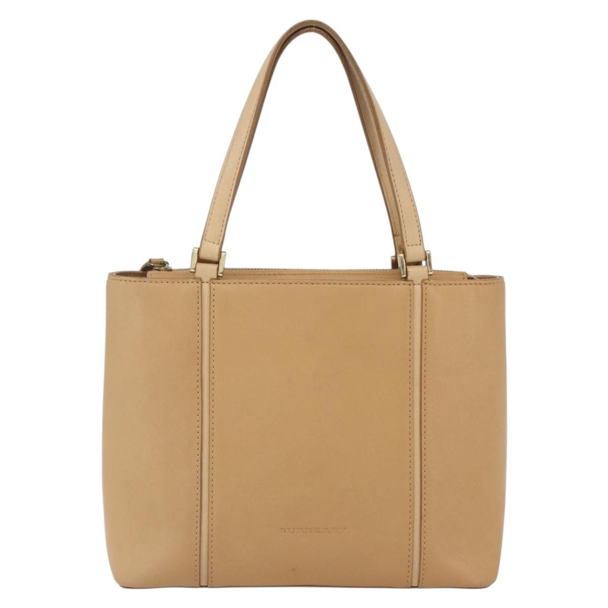Burberry Vintage Handbag Leather Beige Leather Handbag (Authentic Pre-Loved)