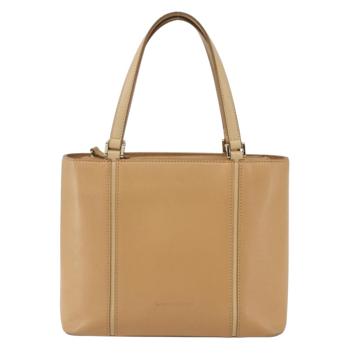 Burberry Vintage Handbag Leather Beige Leather Handbag (Authentic Pre-Loved)