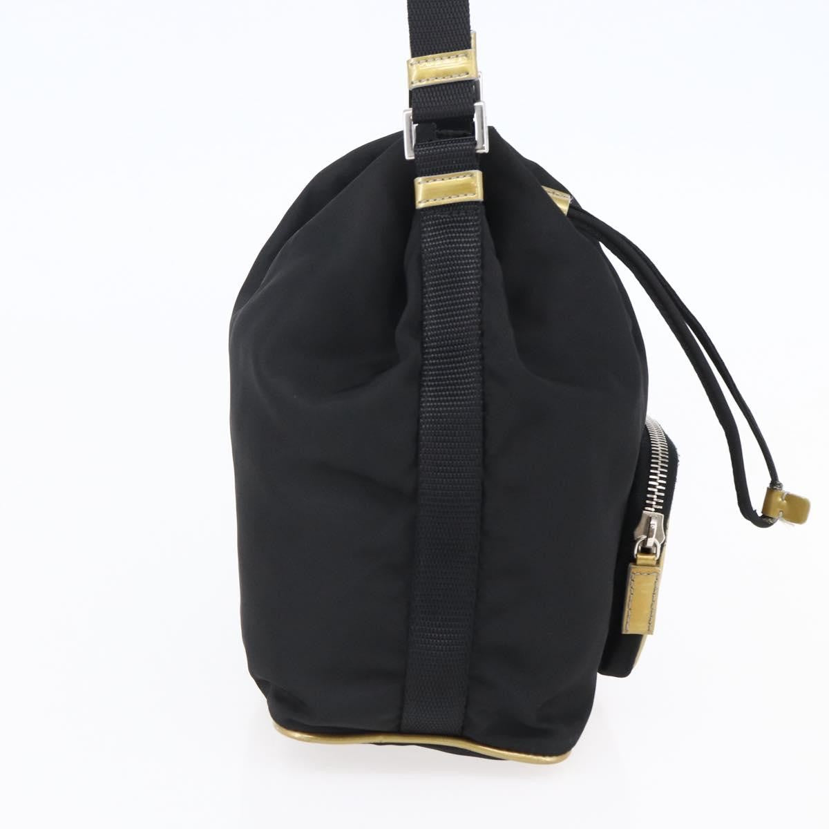 Prada Duet Drawstring Bucket Bag Tessuto Black Nylon Bag (Authentic Pre-Loved)