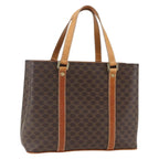 Celine Vintage Macadam Handbag Canvas And Leather Brown Canvas Handbag (Authentic Pre-Loved)