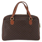 Celine Vintage Macadam Handbag Canvas And Leather Brown Canvas Handbag (Authentic Pre-Loved)