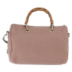 Gucci Bamboo Shopper Tote Leather Pink Leather Handbag (Authentic Pre-Loved)