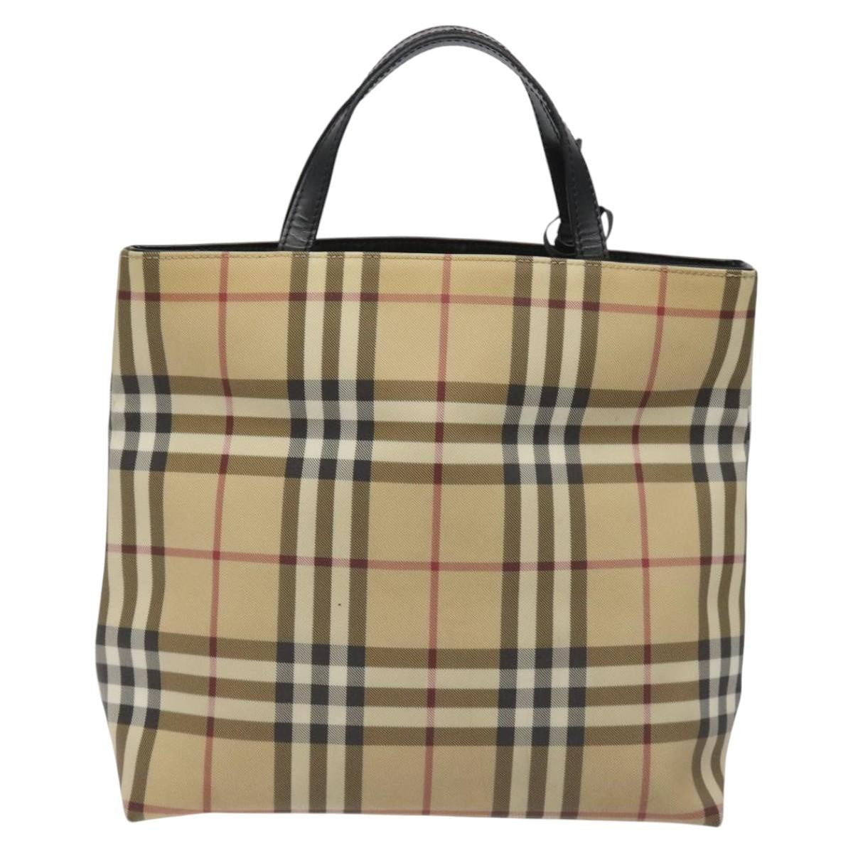 Burberry Nova Check Handbag Nova Check Canvas Beige Canvas Handbag (Authentic Pre-Loved)
