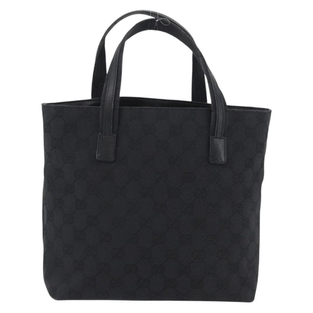 Gucci Double Pocket Tote Gg Canvas Black Canvas Handbag (Authentic Pre-Loved)