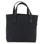 Gucci Double Pocket Tote Gg Canvas Black Canvas Handbag (Authentic Pre-Loved)
